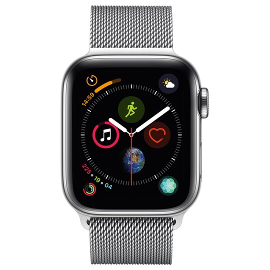 Apple Watch Series 4 rustfrit stål 40mm (GPS + 4G/e-sim)