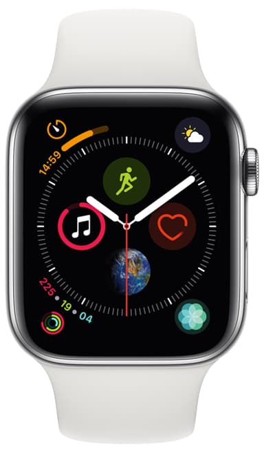 Apple Watch Series 4 rustfrit stål 44mm (GPS + 4G/e-sim)