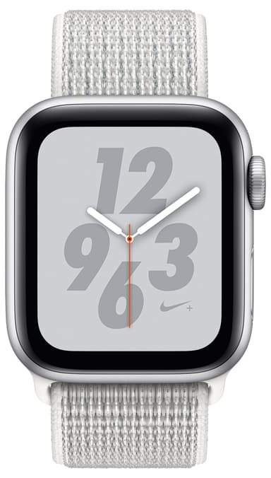 Apple Watch Series 4 Nike+ 40 mm (sølv alu/hvid sportsloop)
