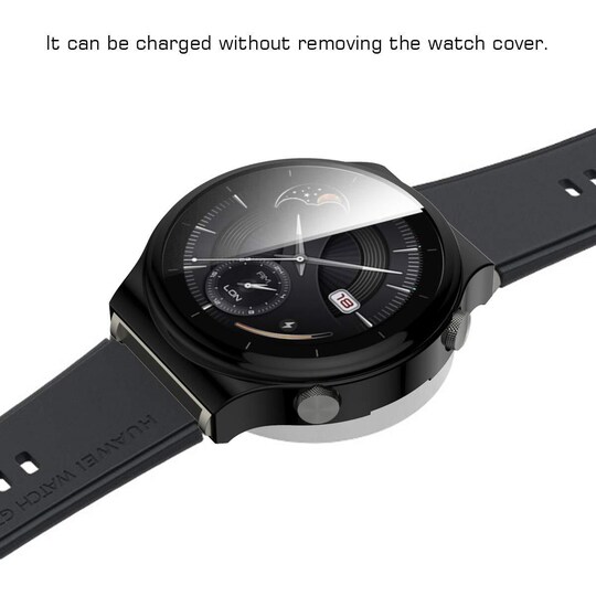 Beskyttelsesetui med skærmbeskyttelse i hærdet glas Sort Huawei Watch GT3 Pro 43 mm