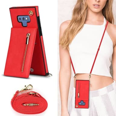 Zipper halskæde etui Samsung Galaxy Note 9 - Rød