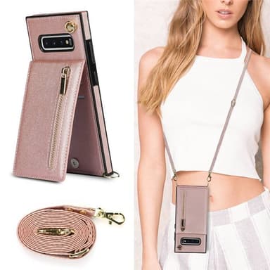 Zipper halskæde etui Samsung Galaxy S10 - Rose
