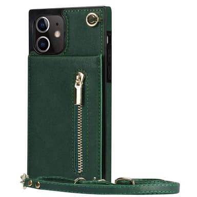 Zipper halskæde etui Apple iPhone 12 - Grøn