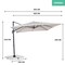 VONROC Parasol Pisogne 300x300cm - Kipbar parasol - 360°C drejelig - Justerbar hældningsvinkel - UV-bestandig - Beige - Inkl. Beskyttelsesovertræk