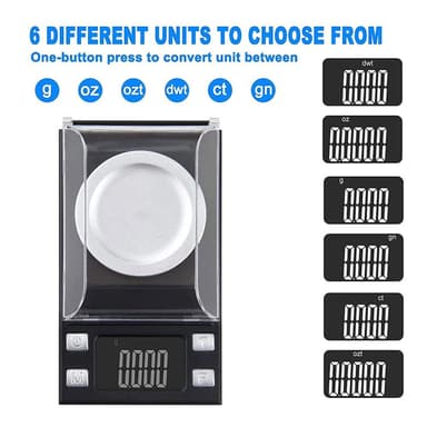 Digital minivægt i lommeformat 50 g / 0,001 g