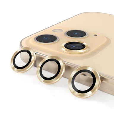 INF Linsecover iPhone 13 Pro / 13 Pro Max 3-pak guld