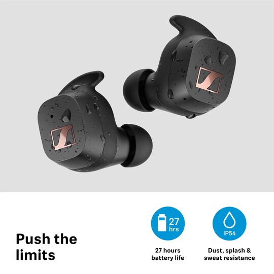 Sennheiser Sport true wireless in-ear høretelefoner (sort)