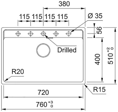 Franke Maris MRG 610-72 TL køkkenvask (mat sort)