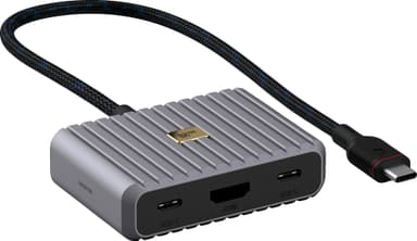 sandhed klodset Motherland Unisynk 5 ports 8K 100W USB-C-hub (grå) | Elgiganten