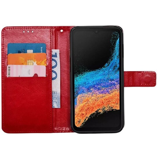 Wallet cover 3-kort Samsung Galaxy Xcover 6 Pro - Rød