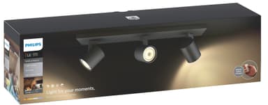Philips Hue White ambiance Runner tredobbelt spotlight (sort)