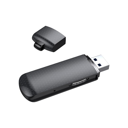 Digital stemmeoptager med USB sort