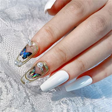 Butterfly Laser Nail Art Stickers 10-arks ZD3852 MultiColor