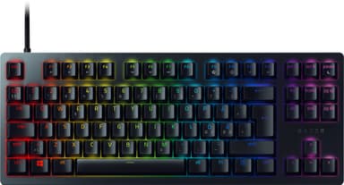 Razer Huntsman Tournament Ed. Gaming -tastatur, RGB LED -lys, nordisk, kablet, sort