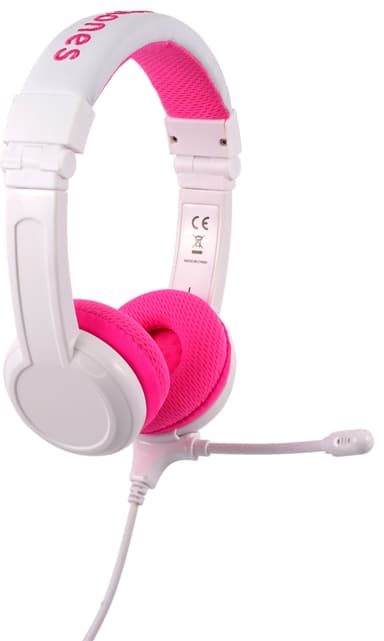 BuddyPhones School+ on-ear høretelefoner (pink)