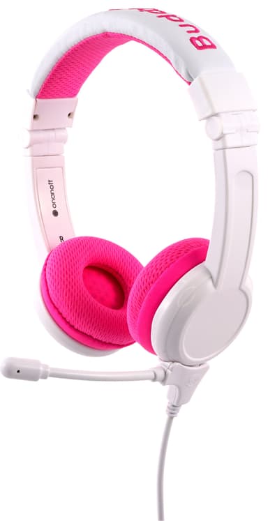 BuddyPhones School+ on-ear høretelefoner (pink)