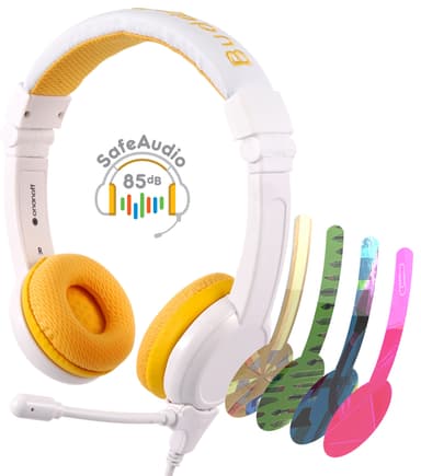 BuddyPhones School+ on-ear høretelefoner (gul)