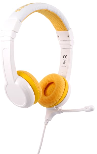 BuddyPhones School+ on-ear høretelefoner (gul)