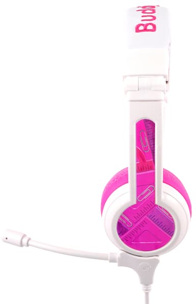 BuddyPhones School+ on-ear høretelefoner (pink)