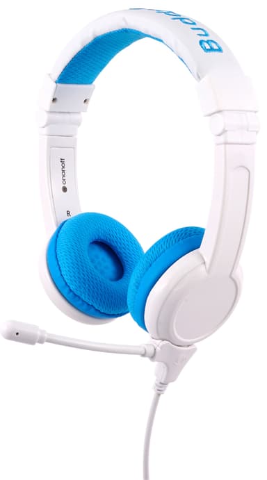 BuddyPhones School+ on-ear høretelefoner (blå)