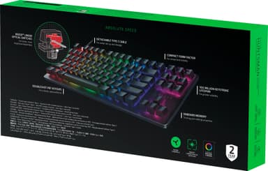 Razer Huntsman Tournament Ed. Gaming -tastatur, RGB LED -lys, nordisk, kablet, sort