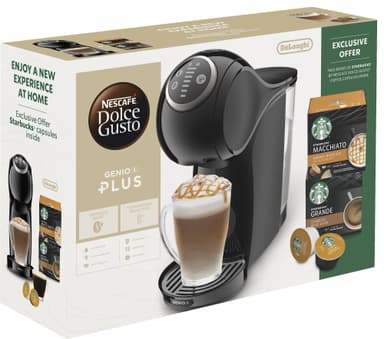 Nescafé Dolce Gusto Genio S Plus kapselmaskine værdipakke (sort)