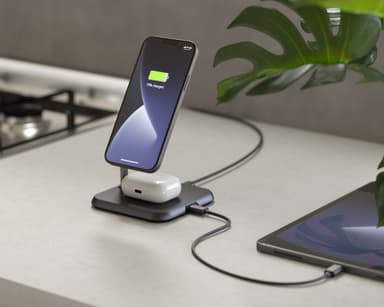 Zens Aluminum 3-i-1 trådløs oplader