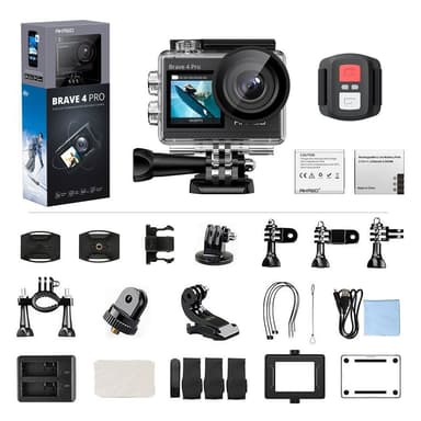 AKASO Brave 4 Pro dobbeltskærm 4K/30fps 20MP action kamera