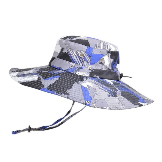 Sun Bucket Hat Bred skygge til udendørs brug Blå Hat circumference: 57-59 cm