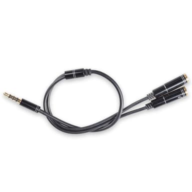 3,5 mm audio splitter Stereo audio splitter til mikrofon + hovedtelefoner