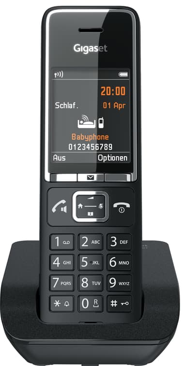 Gigaset Comfort 550 trådløs telefon (sort/krom)