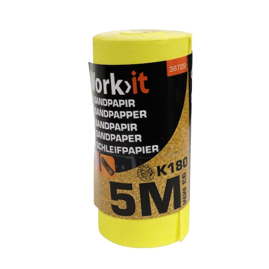 Work>it® sandpapir 9,3×500 cm K180