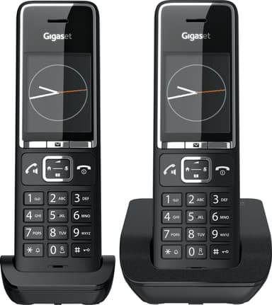 GIGASET COMFORT 550 DUO TRÅDLØS TELEFON, SVART 