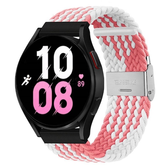 Flettet Elastik Armbånd Samsung Galaxy Watch 5 (40mm) - pinkwhite