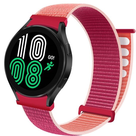 Nylon Armbånd  No-Gap Samsung Galaxy Watch 4 (40mm) - Pomegranate