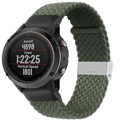 Flettet Elastik Armbånd Garmin Fenix 5X Army | Elgiganten
