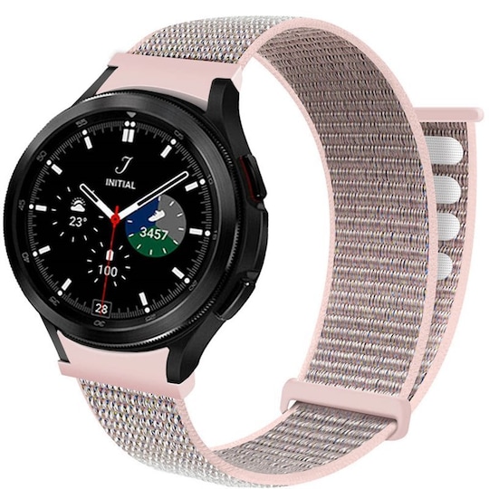 Nylon Armbånd  No-Gap Samsung Galaxy Watch 4 Classic (46mm) - Pink Sa