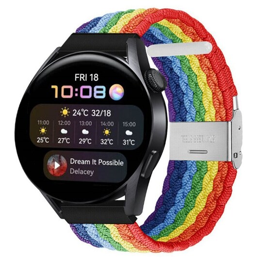 Flettet Elastik Armbånd Huawei Watch 3 (46mm) - Pride