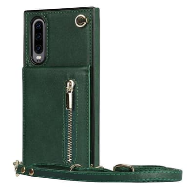 Zipper halskæde etui Huawei P30 - Grøn