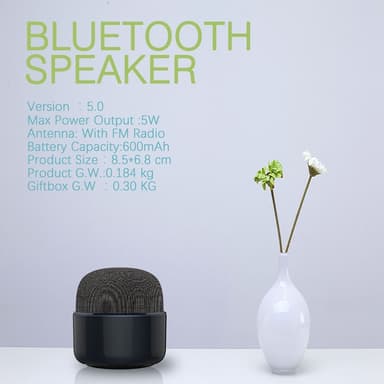 Bærbar lille Bluetooth højttaler Sort