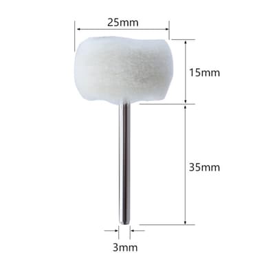 Polerskive 5-pak hvid 3 mm