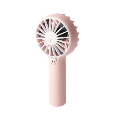 Mini håndholdt blæser med natlys USB-opladning 3 hastigheder Pink