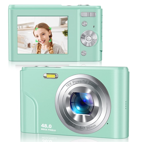 Digitalkamera 1080P/48MP/16x zoom Grøn