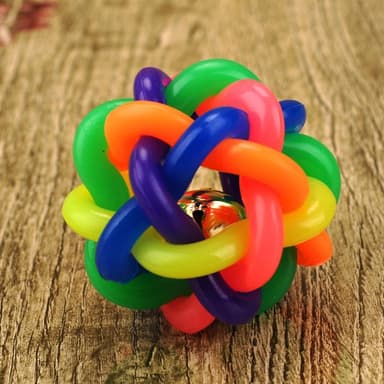 Gummikugle med klokke (7,5 cm) hundelegetøj