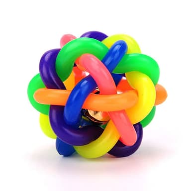 Gummikugle med klokke (7,5 cm) hundelegetøj