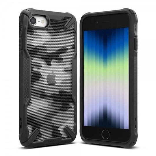 professionel Målestok Mos Ringke iPhone 7/8/SE Cover Fusion-X Camo Black | Elgiganten