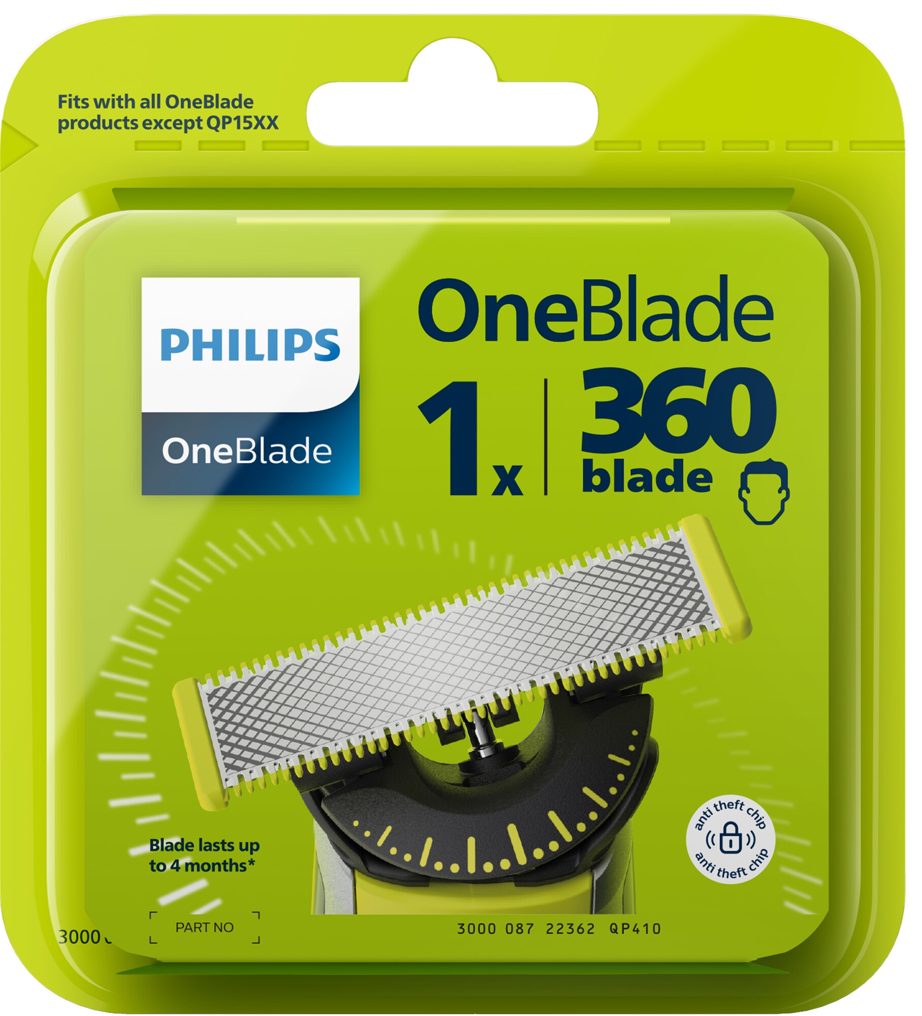 Philips OneBlade 360 udskiftningsblad QP410/50 thumbnail