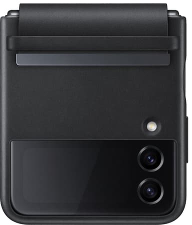 Samsung Galaxy Z Flip 4 cover med læderflap (sort)