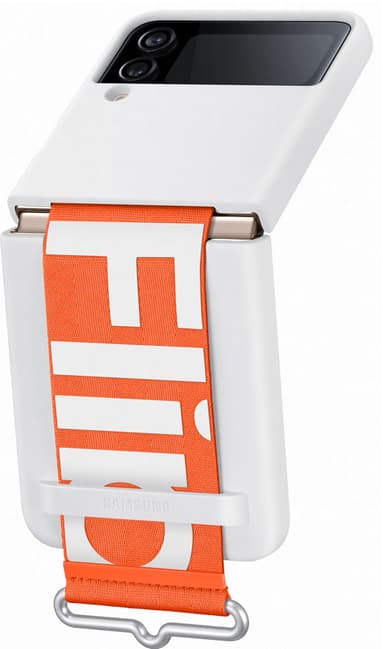 Samsung Galaxy Z Flip 4 cover med rem (hvidt)