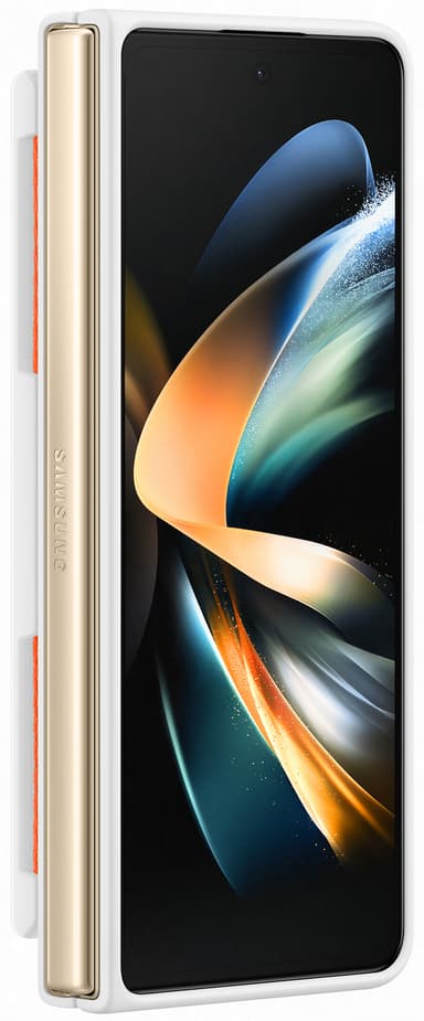 Samsung Galaxy Z Fold 4 cover med silikonegreb (hvidt)